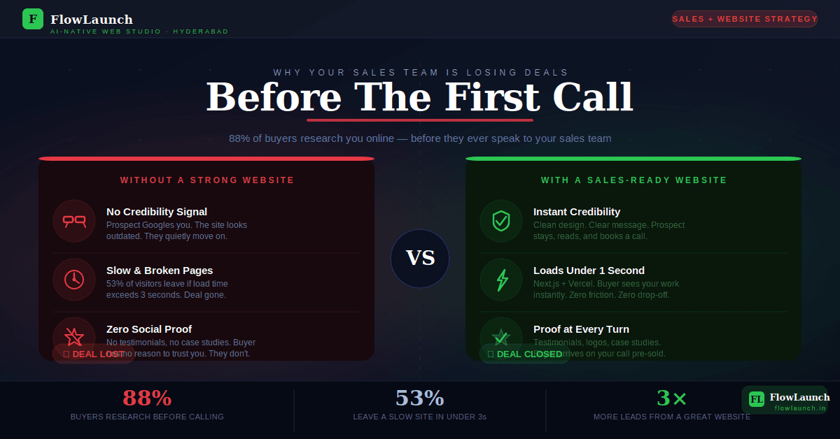 Why Your Sales Team Is Losing Deals Before the First Call (And How a Better Website Fixes It)